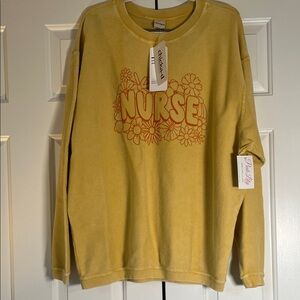 NWT Pink Lily Nurse Corded Sweatshirt